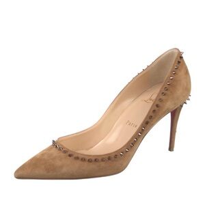 Christian Louboutin Spike Accents Suede Pump
